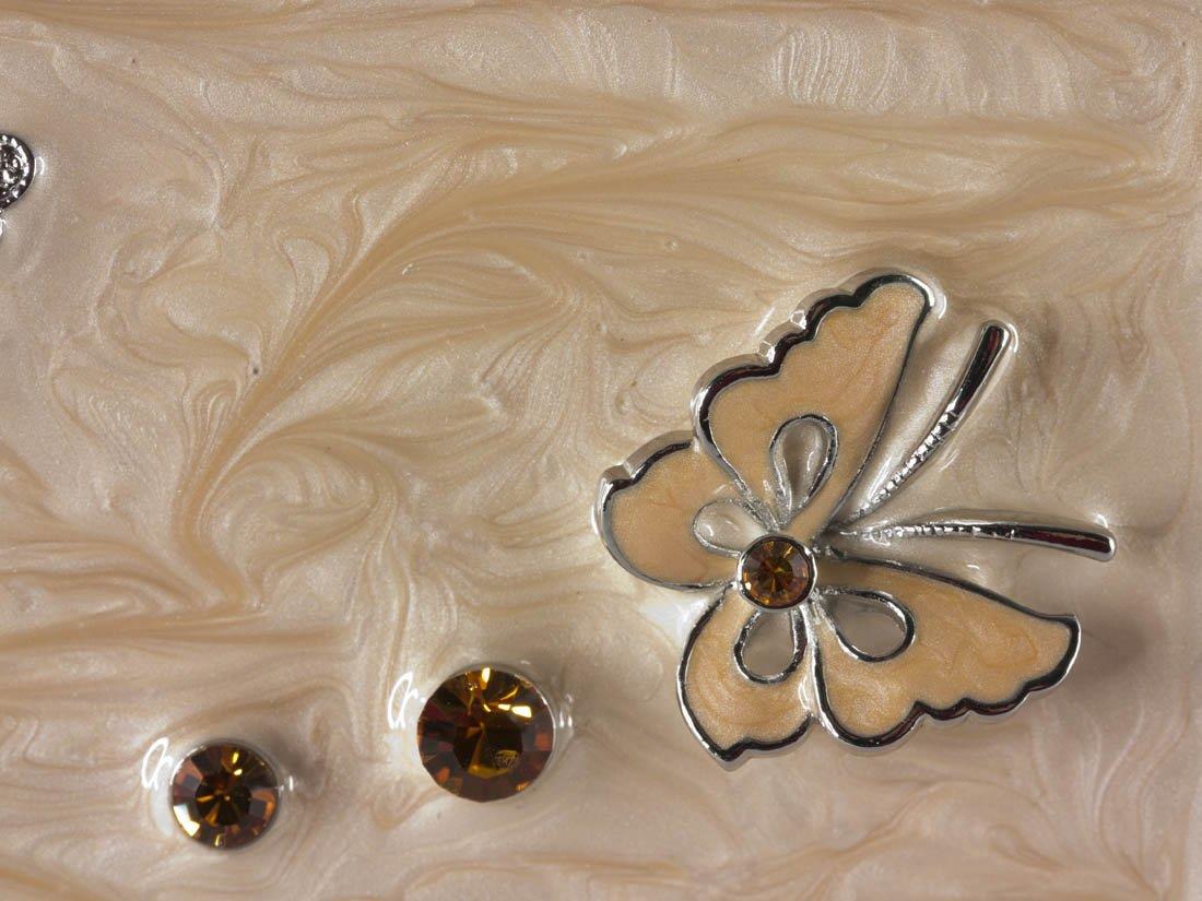 Visol Products Ellie Butterfly with Crystals Embedded Women's Business Card Holder