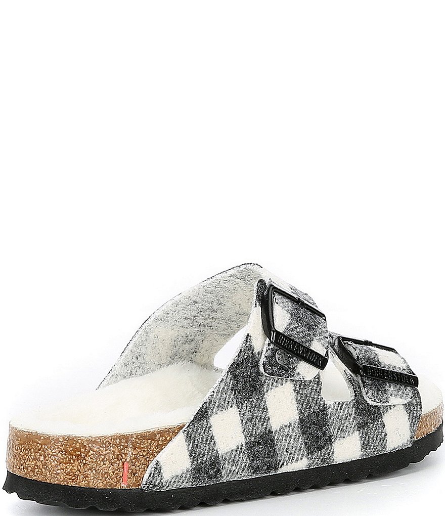 Birkenstock Women's Arizona Plaid Shearling Sandals