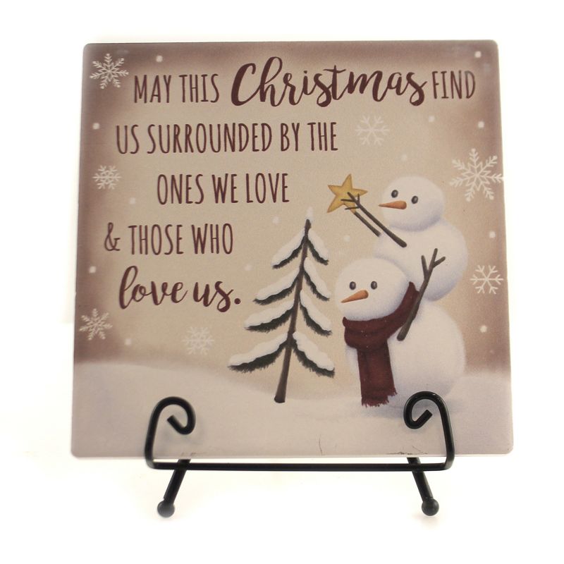 Christmas 6.0" Christmas Find Us Plaque Snowmen Star Tree  -  Decorative Figurines