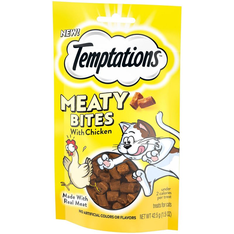 Temptations Meaty Bites Chicken Jerky Cat Treats - 1.5oz