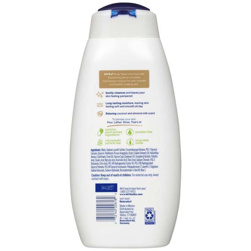 NIVEA Pampering Body Wash Coconut & Almond Milk - 20 fl oz