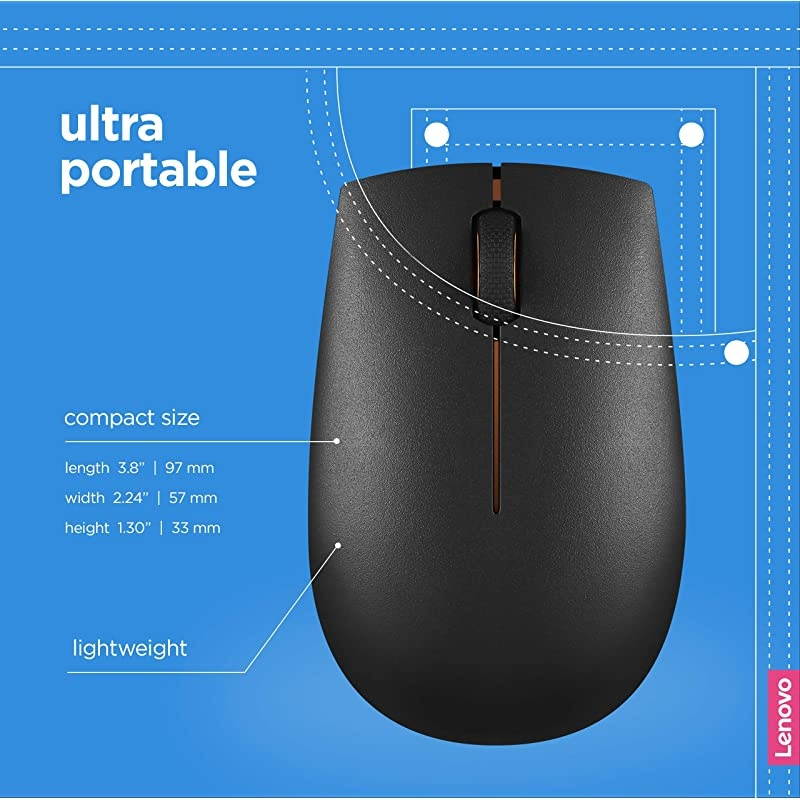 300 Wireless Compact Mouse Black 1000 dpi Ultraportable design Up to 12 months battery life GX30K79402