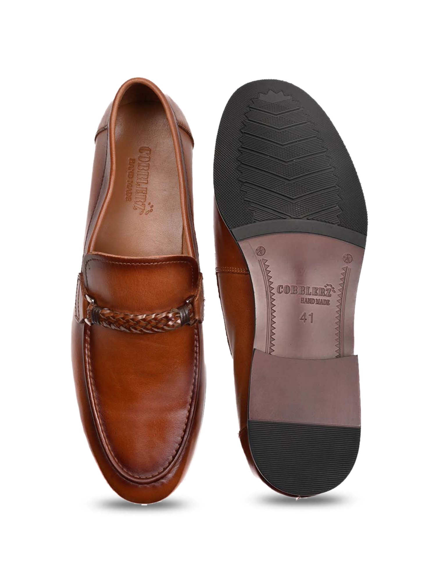 Cobblerz Men's Tan Formal Loafers