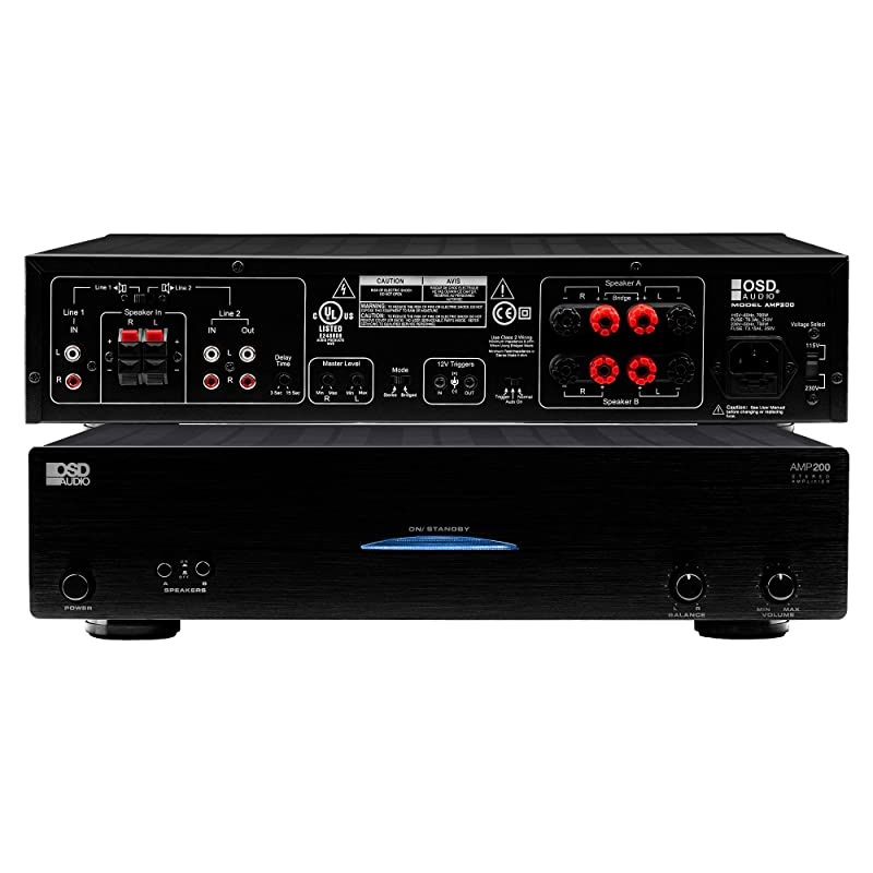 250W Dual Source Speaker Amplifier &ndash; Class A/B Power Stereo, AMP200