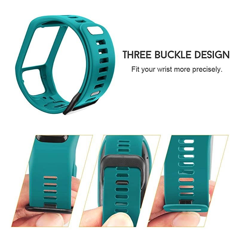 Silicone Watch Band Replacement for SparkSpark 3Golfer 2AdventurerRunner 23 Smartwatch for Man WomenAquamarine Blue