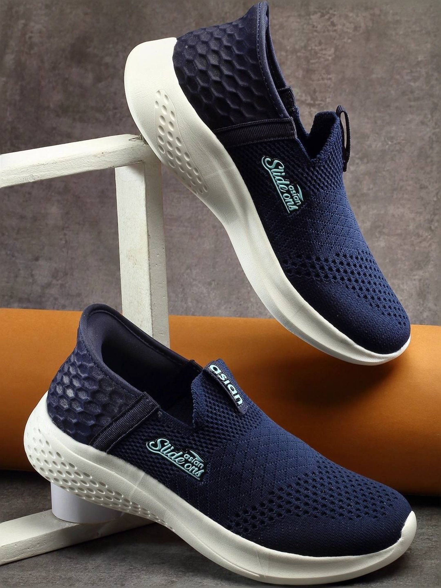 Asian Women's Navy Walking Shoes