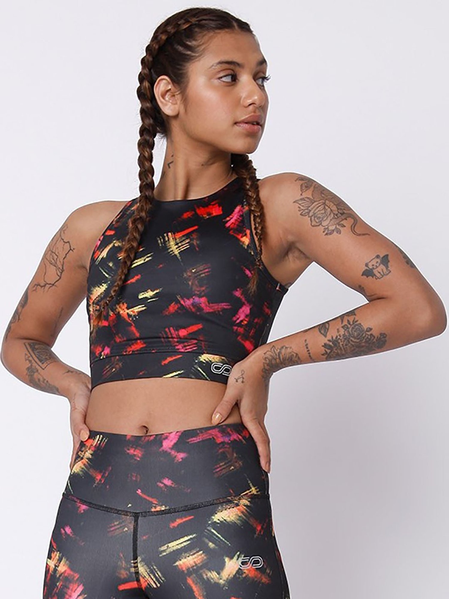 SILVERTRAQ Multicolor Printed Crop Top