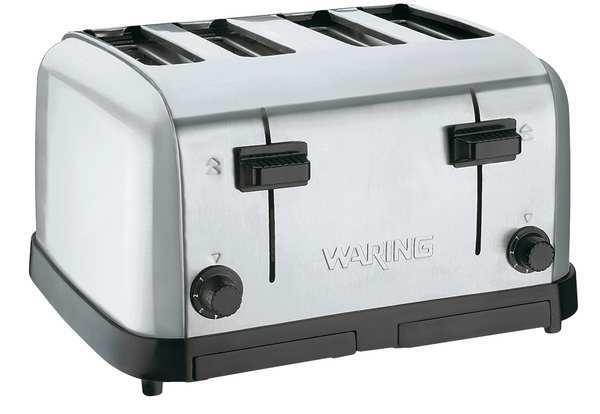 WARING COMMERCIAL WCT708 16" 4-Slot Stainless Steel Commercial Toaster