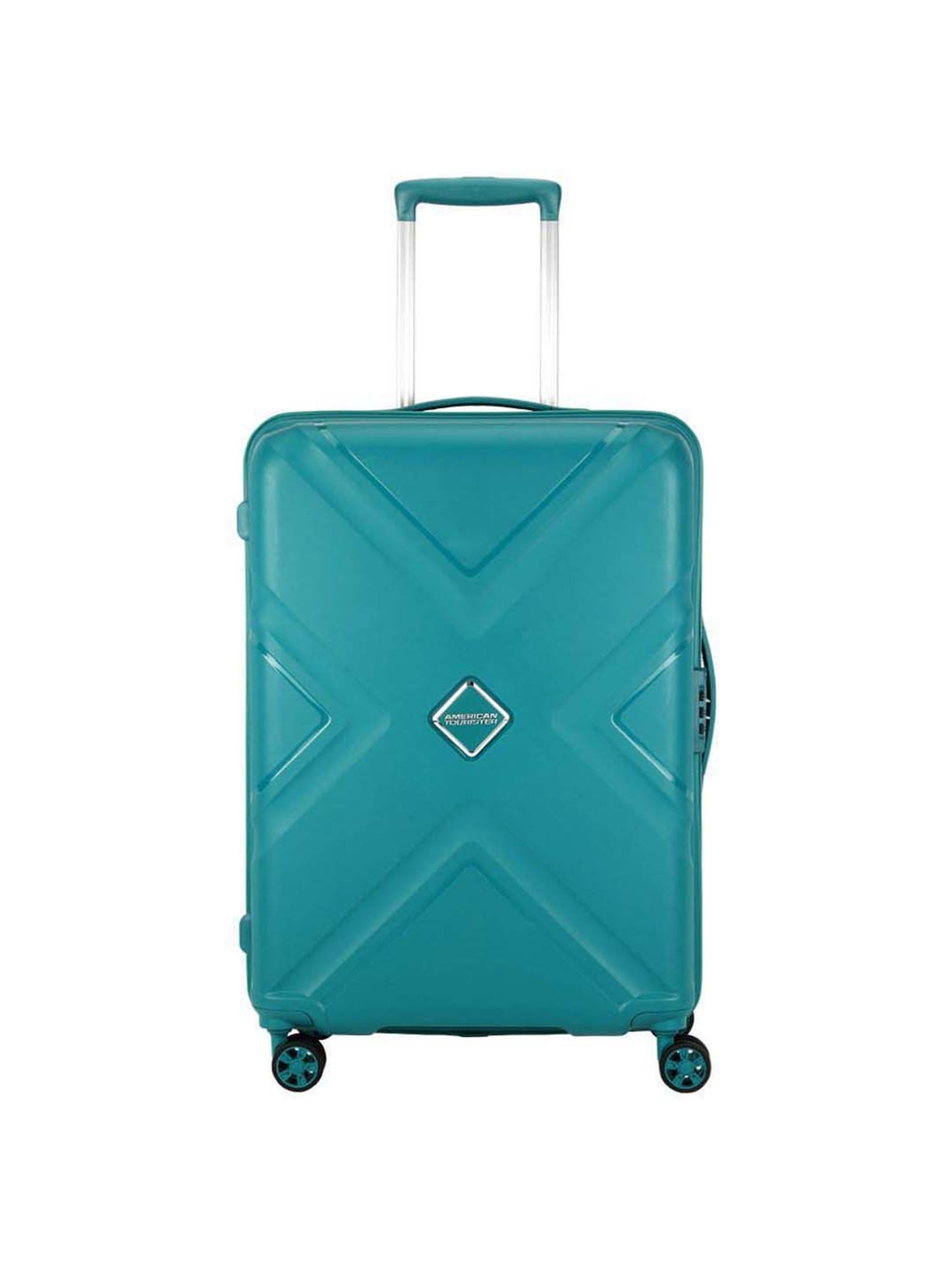 American Tourister Green Textured Hard Medium Trolley Bag - 48 cm