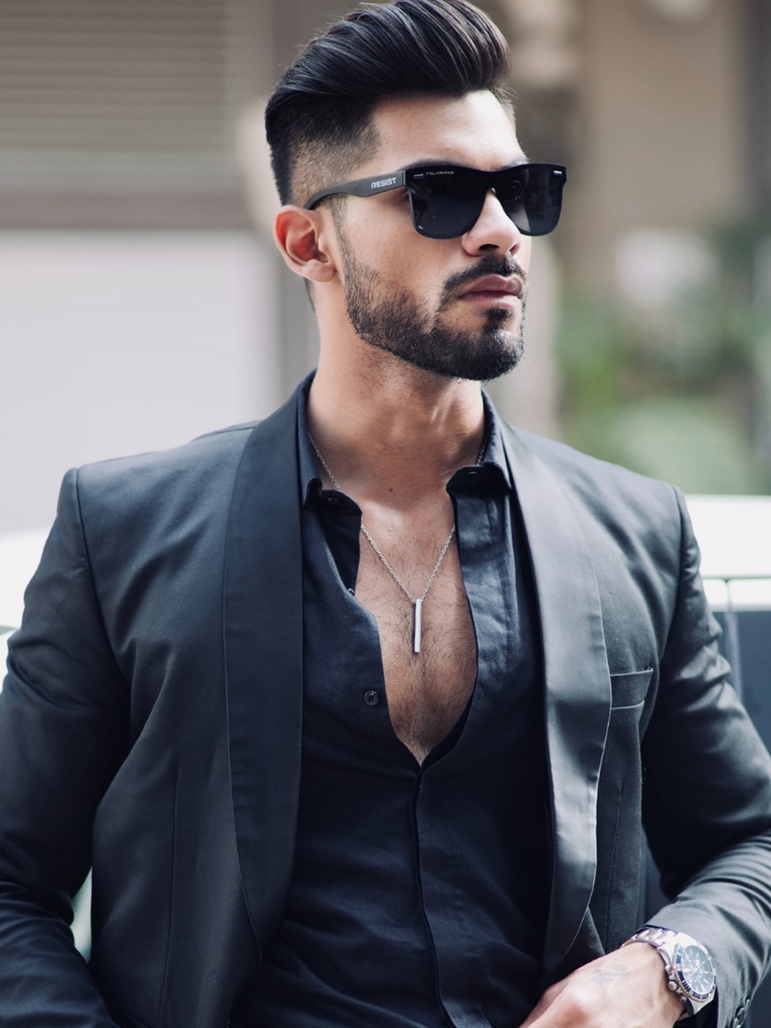 Resist Eyewear Black Polarized Unisex Sunglasses