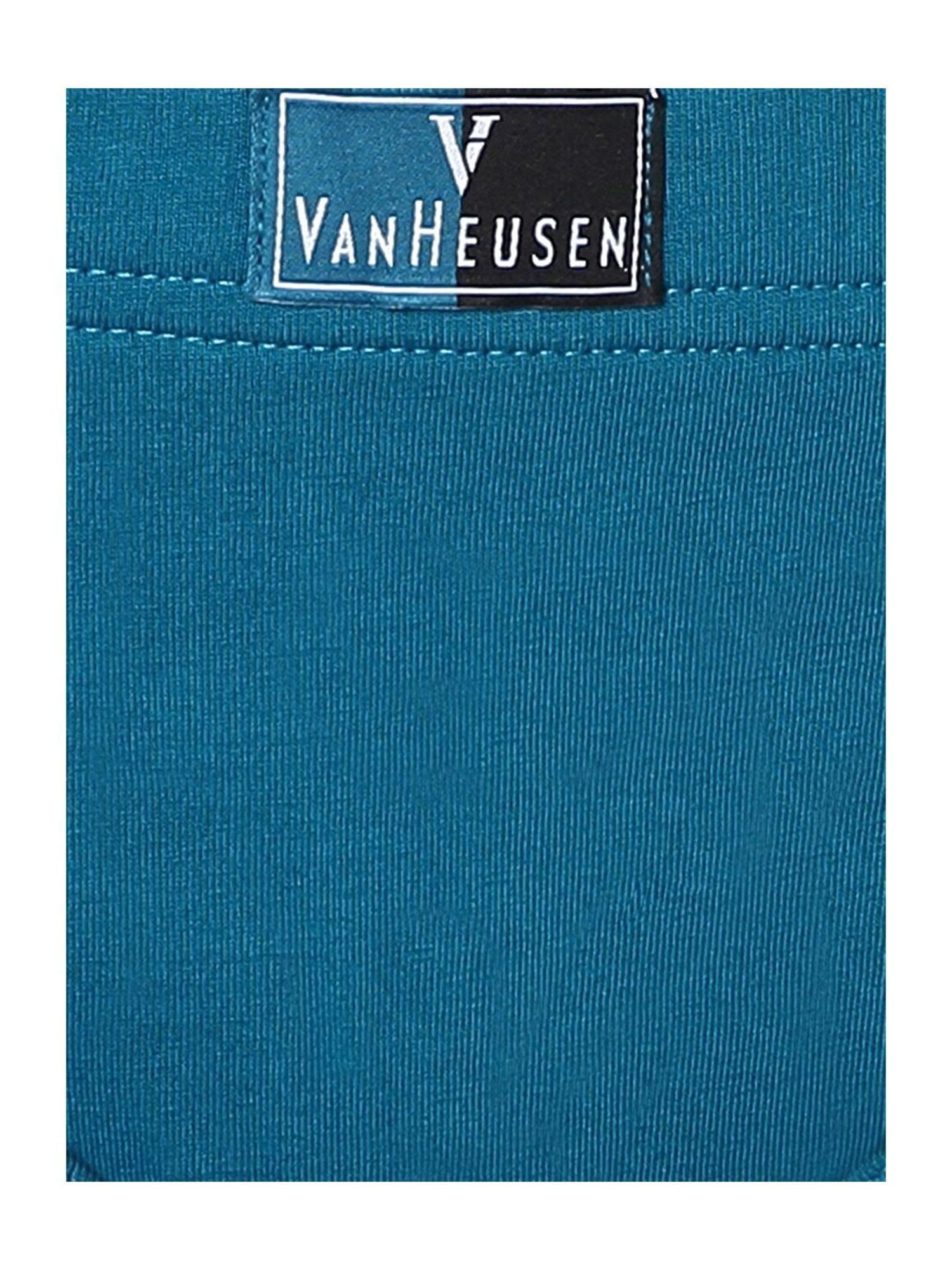 Van Heusen Regular Fit Anti Bacterial Colour Fresh Solid Briefs - Pack of 2 - Deep Lagoon