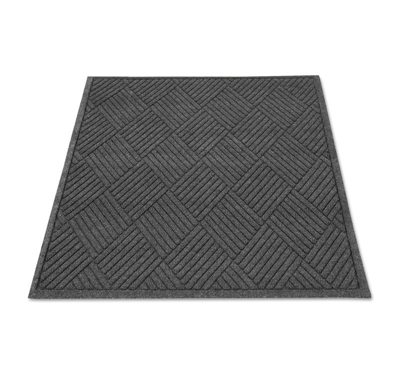 3'x4' Rectangle Solid Floor Mat Black - Guardian