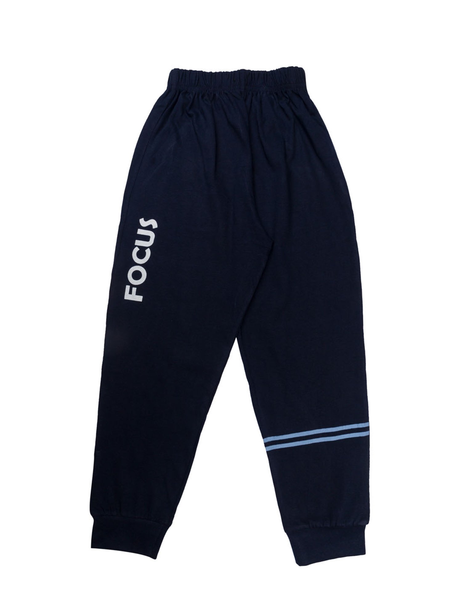 Todd N Teen Kids Printed Blue & Navy T-Shirt with Joggers