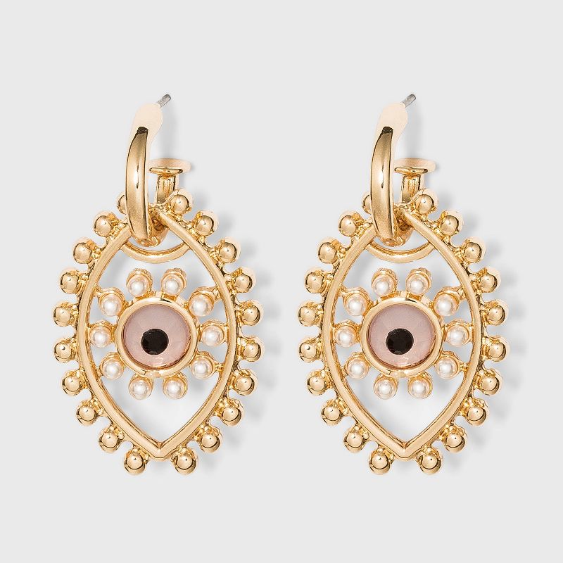 SUGARFIX by BaubleBar Evil Eye Drop Earrings - Gold