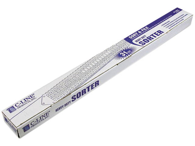 Heavy Duty Document Sorter, Metal Tabs 2-1/2 x 25-3/8, 1/EA, 30540