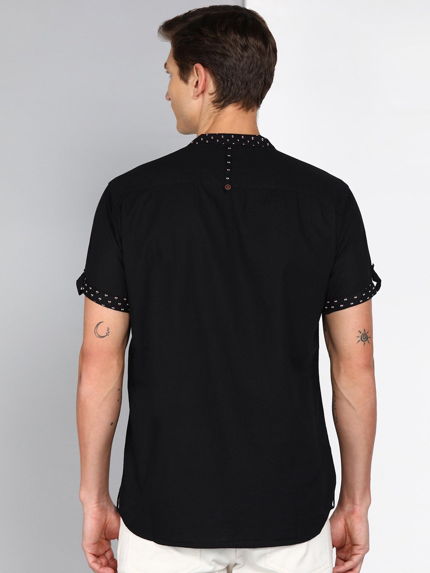 Kuons Avenue Black Slim Fit Shirt