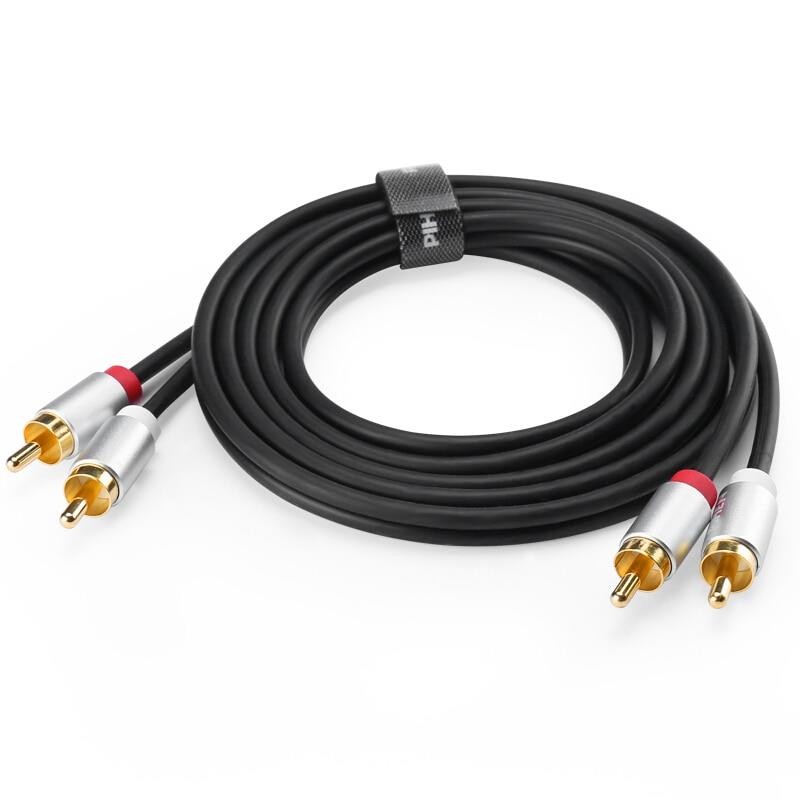 Pihen RCA Cable Male to Male Double RCA Red and white audio adapter cable Left and Right channel for Sound Box TV Amplifier DVD