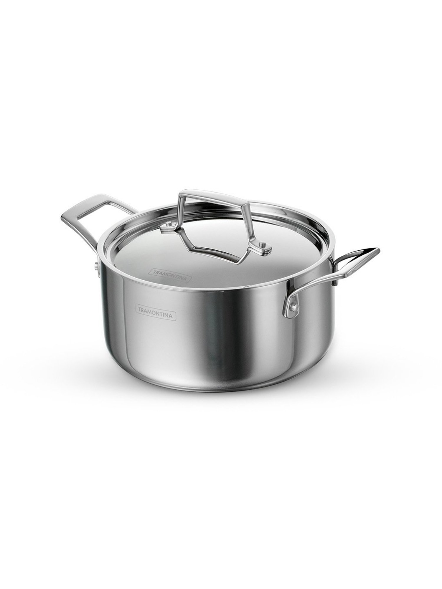 Tramontina Aeion Triply Non-Toxic Stainless Steel Casserole with Lid 20cm/3.1L NSF Certified