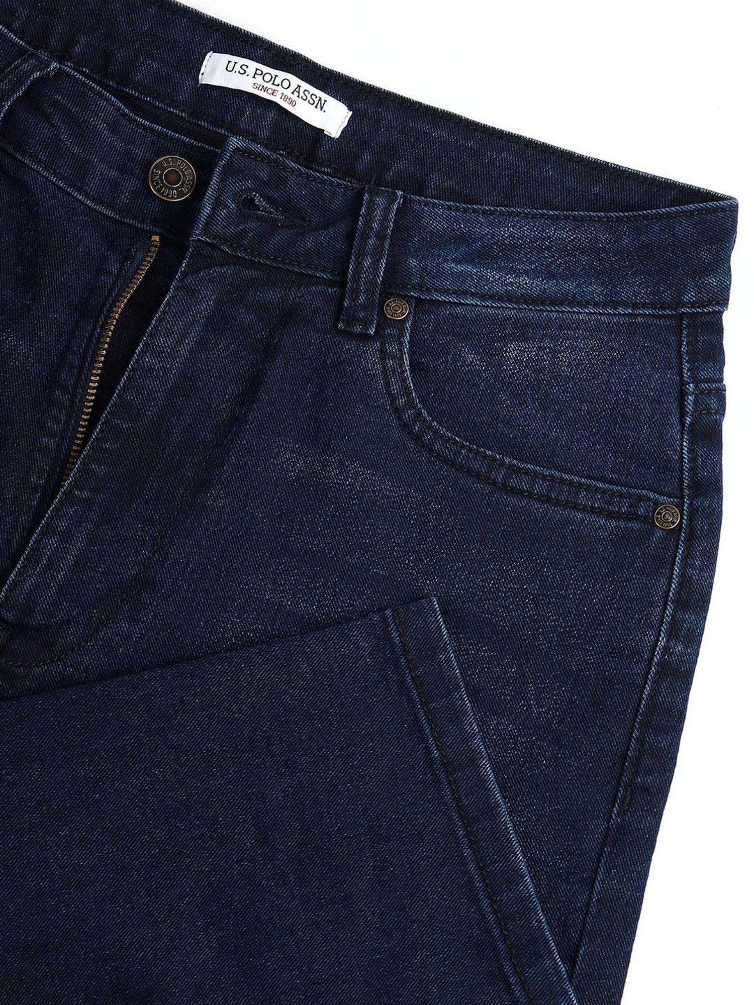 U.S. Polo Assn. Blue Relaxed Fit High Rise Jeans