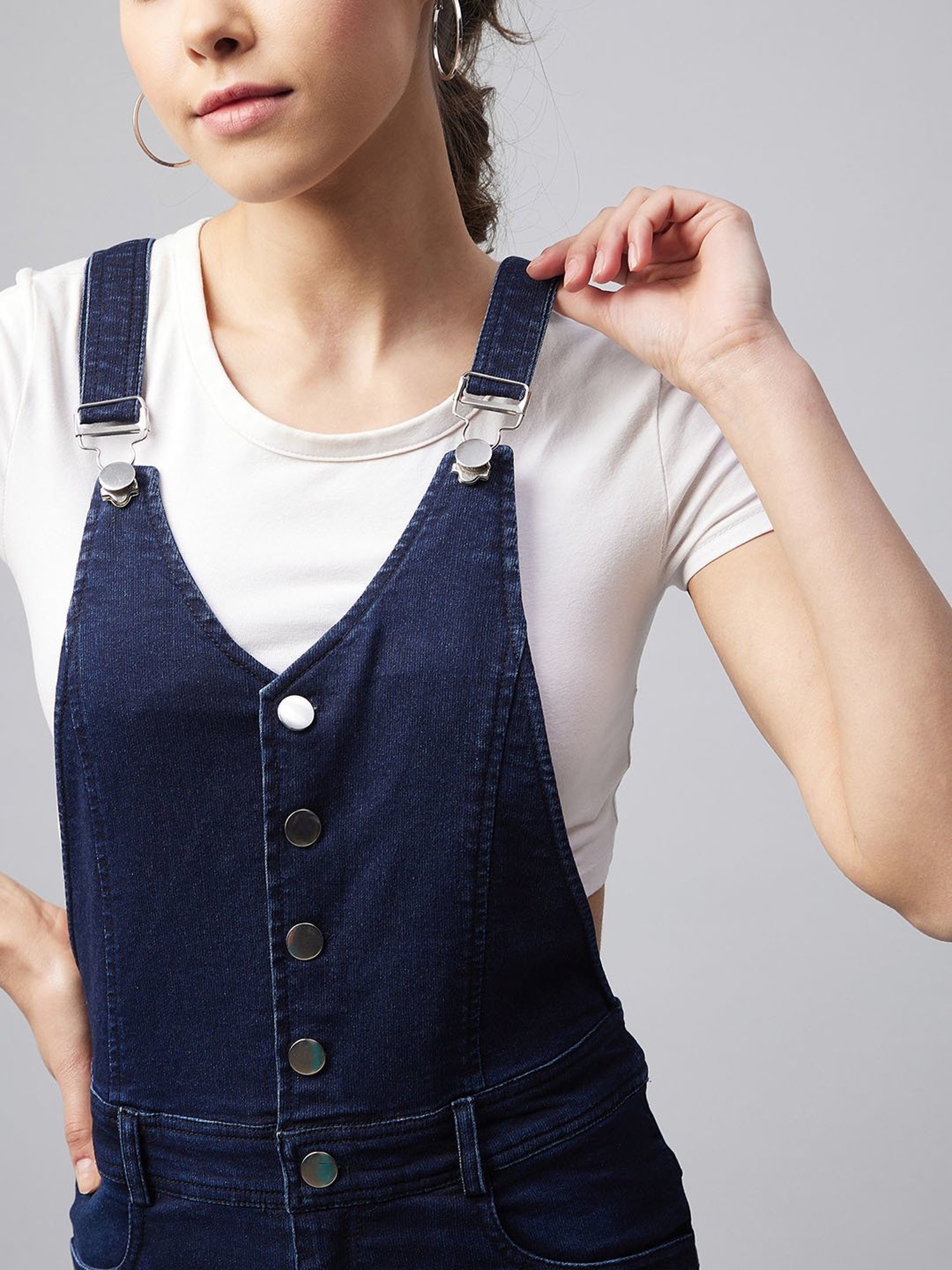 StyleStone Navy Maxi Dungaree
