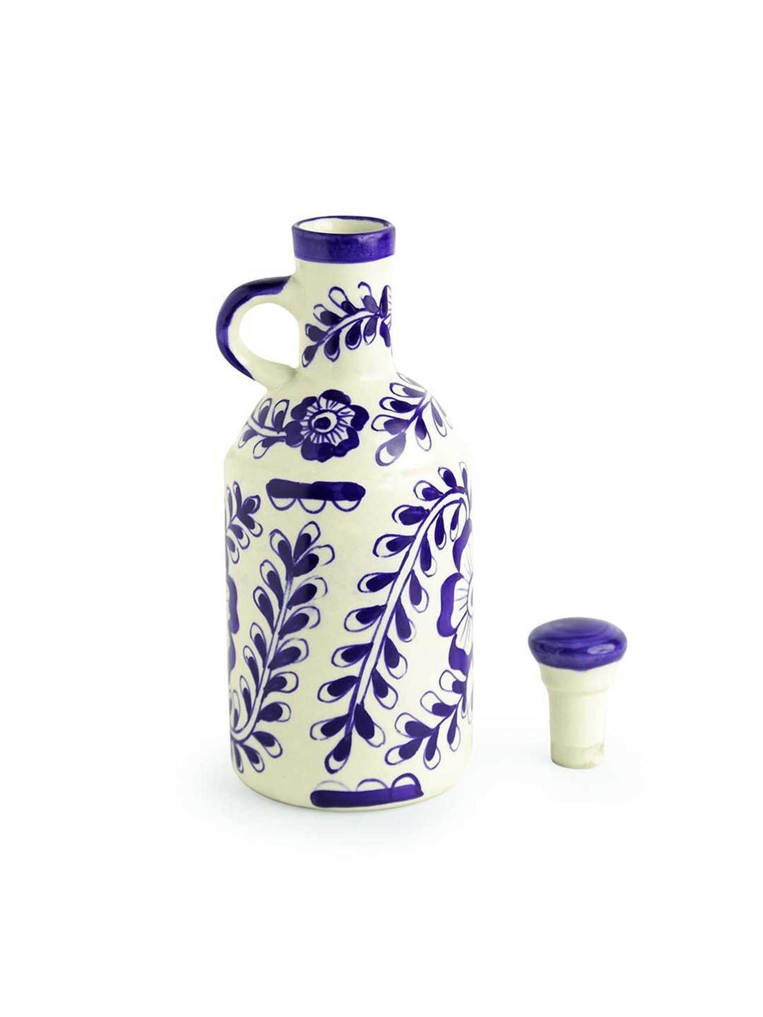 COLE & MASON White & Beige Ceramic Pourer - Set of 1