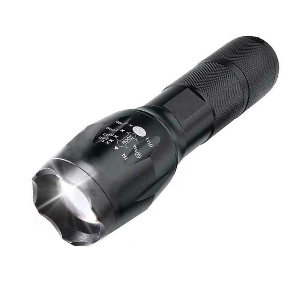 10000LM LED Zoom Flashlight 18650 Torch Zoom Lamp Super Light