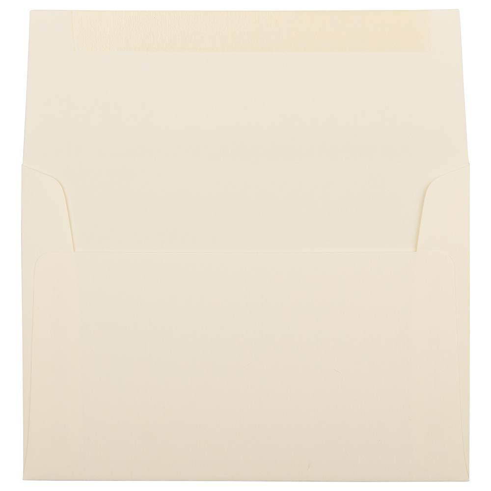 JAM PAPER A6 Strathmore Invitation Envelopes - 4 3/4 x 6 1/2 - Ivory Laid - Bulk 250/Box