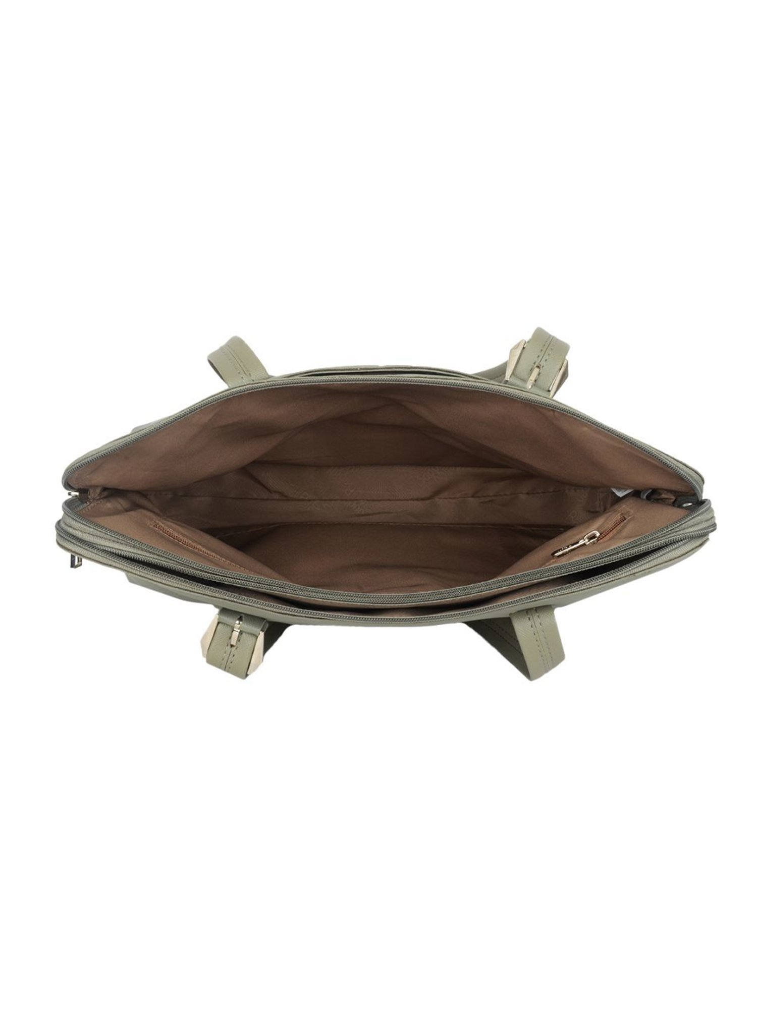 Baggit Bold Valori Green PU Solid Laptop Messenger Bag