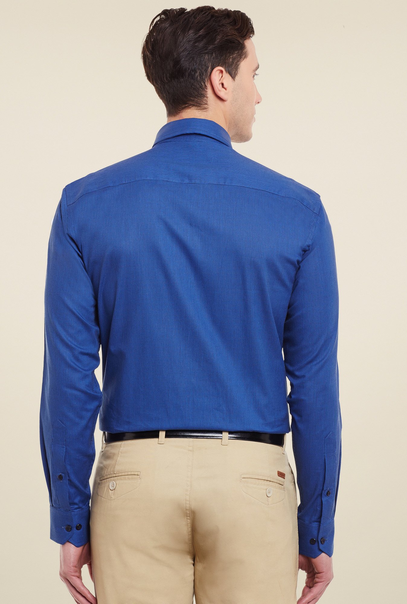 Hancock Blue Slim Fit Cotton Shirt