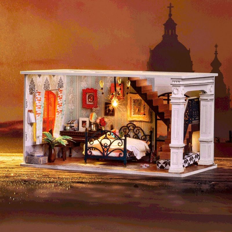 Hands Craft DIY 3D Wooden Puzzles - Miniature House: Paris Midnight