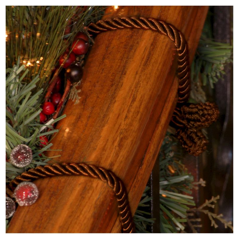 6pk 18in Christmas Garland Twist Ties Brown - Haute Décor