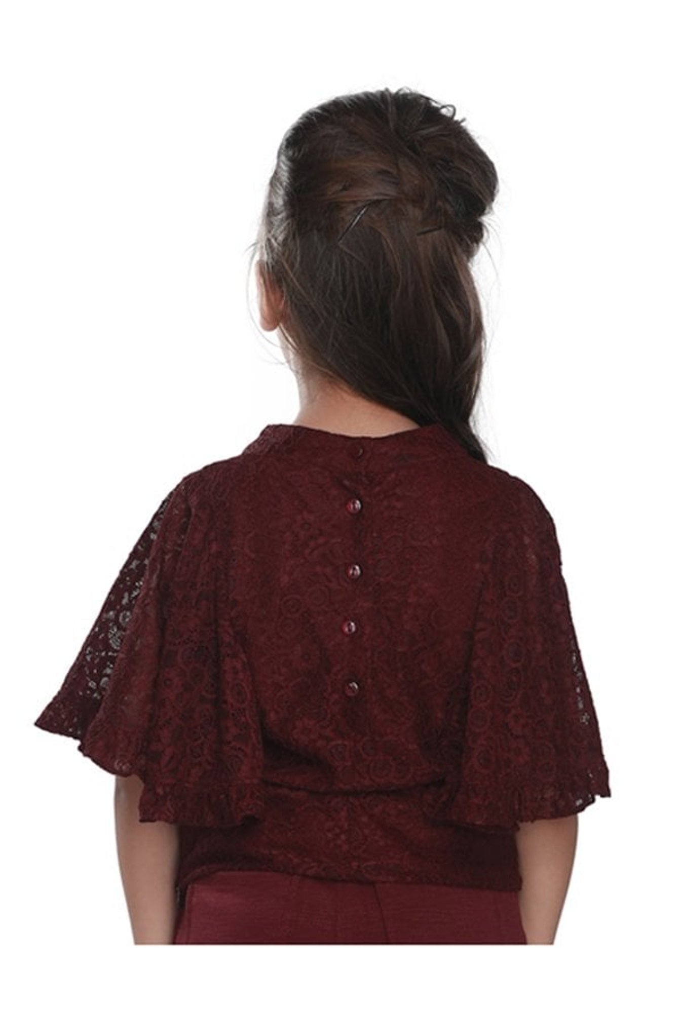 Cutecumber Kids Plum Lace Top