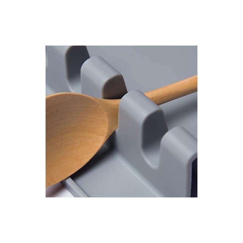 Utensil Rest.Spoon rest Ladle Spoon holder (gray)