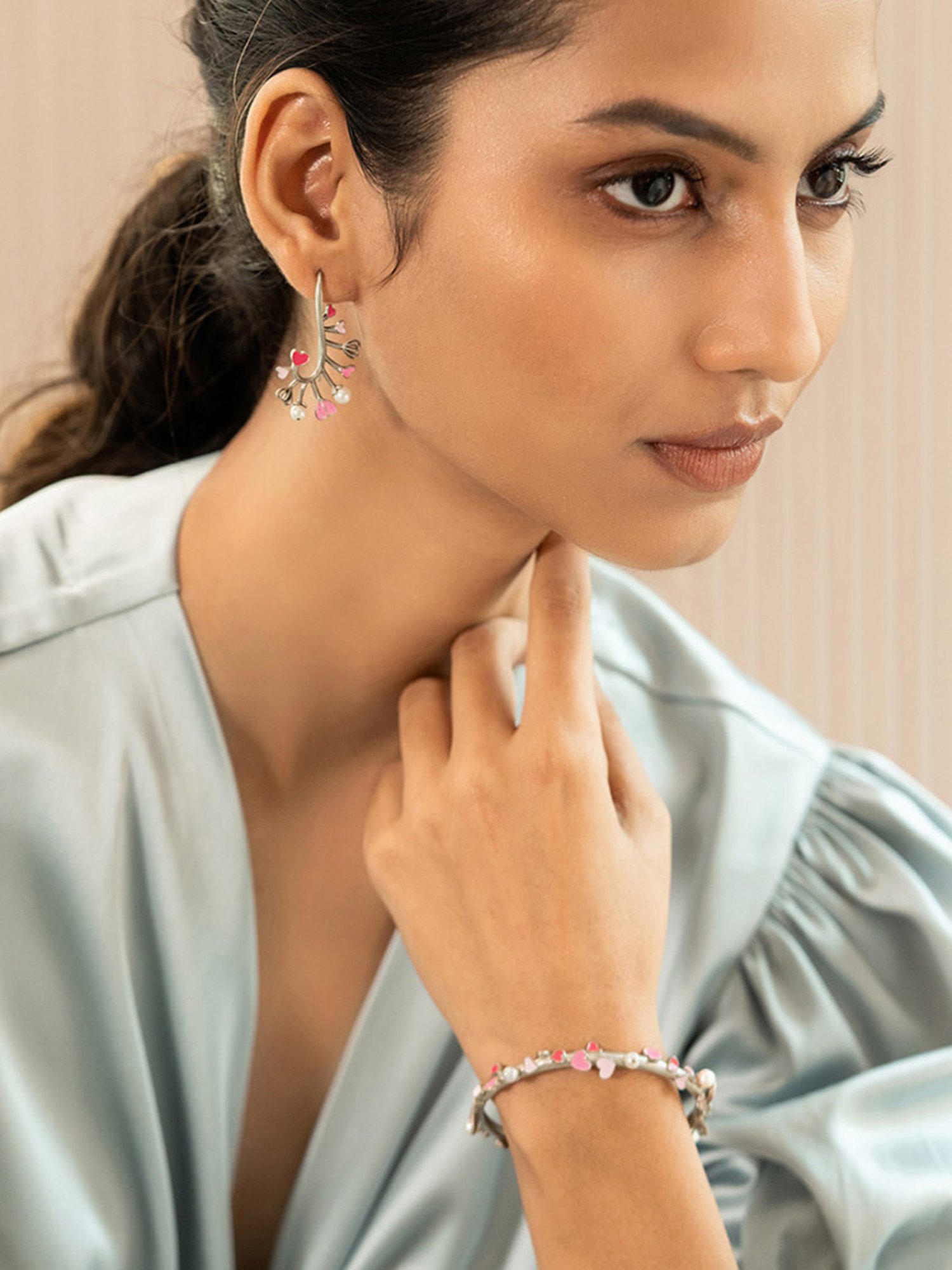 Shaya 92.5 Sterling Silver For the Love of Breaking Barriers Heart Earrings for Women