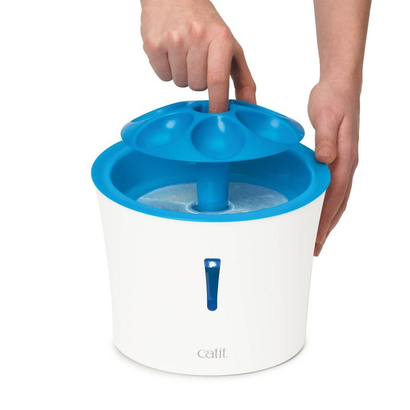 Catit Flower Fountain with LED Nightlight - Blue