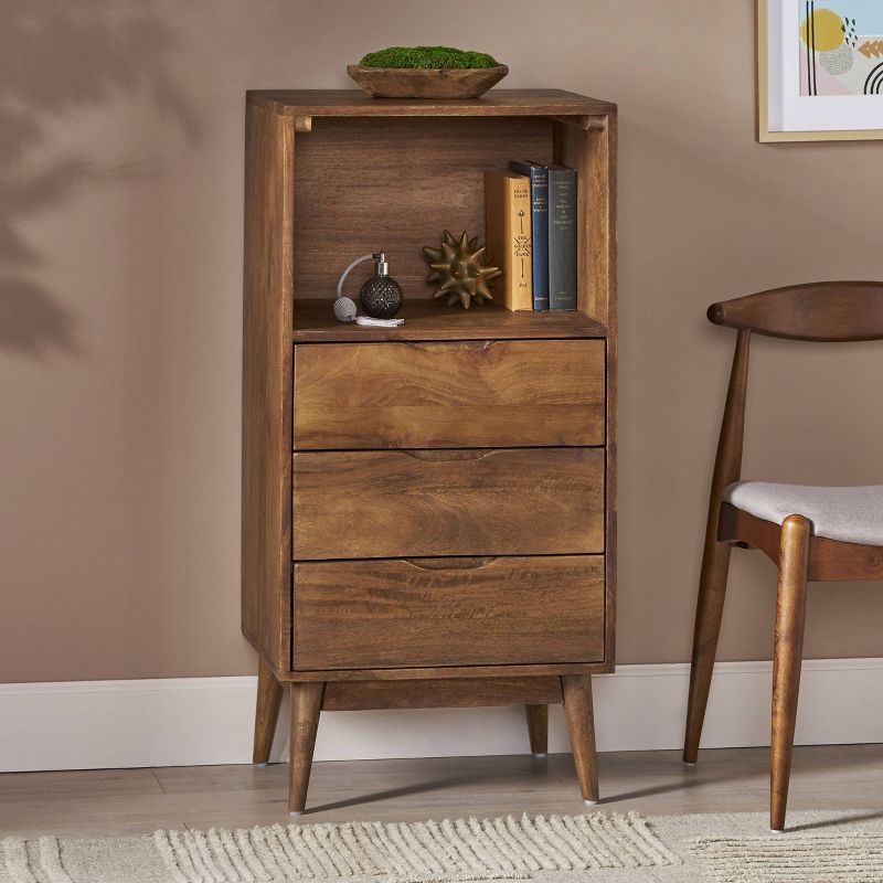 County Line 4 Drawer Chest Rum Walnut - Sauder