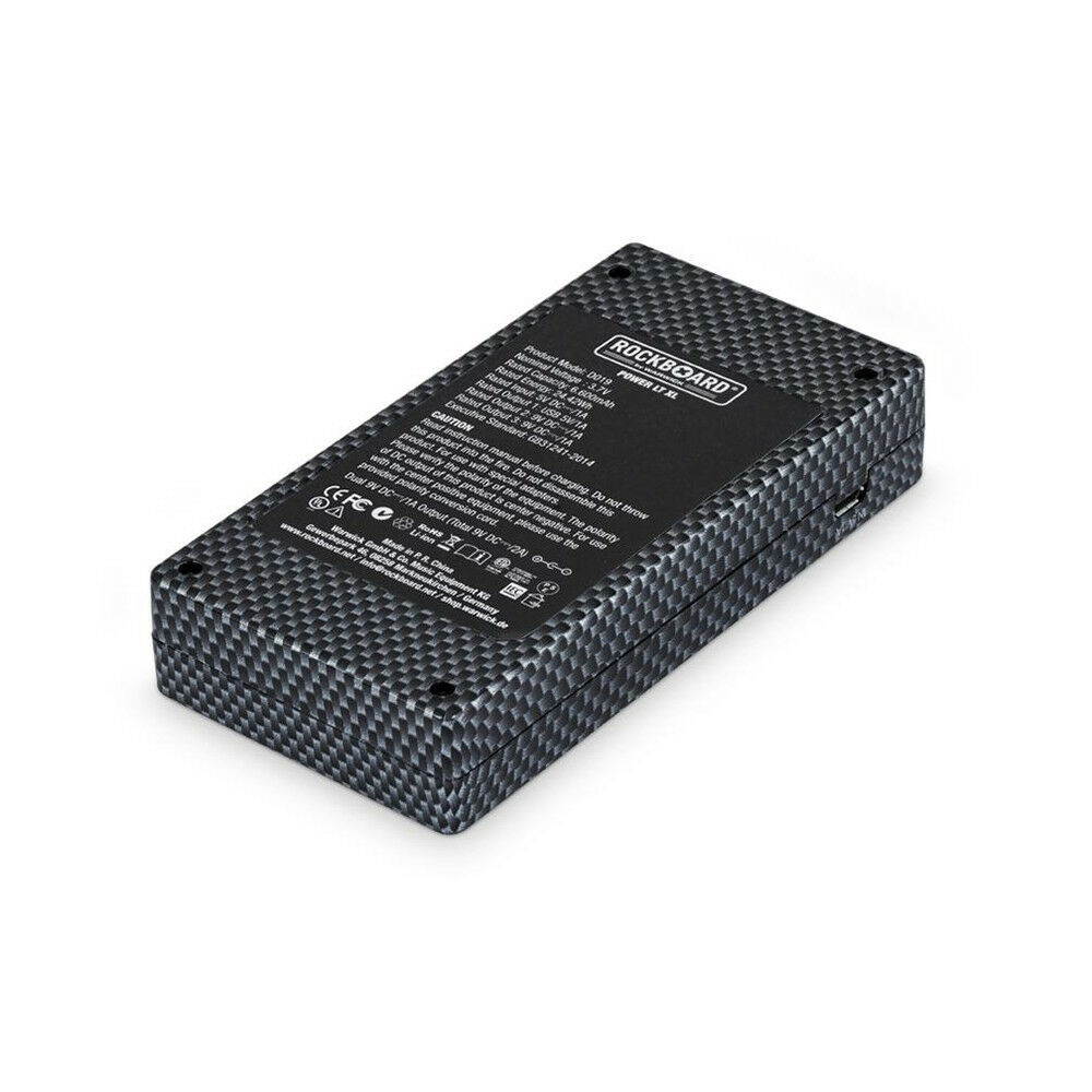 RockBoard Power LT XL Rechargeable Effects Pedal Mobile Power Bank, Carbon