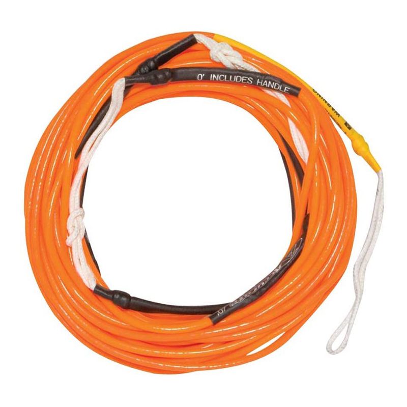 Hyperlite 77000231 70 Foot Silicone Coated X-Line for Waterski and Wakeboard, Neon Orange