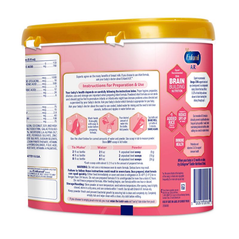Enfamil A.R. Infant Formula Powder Tub - 19.5oz