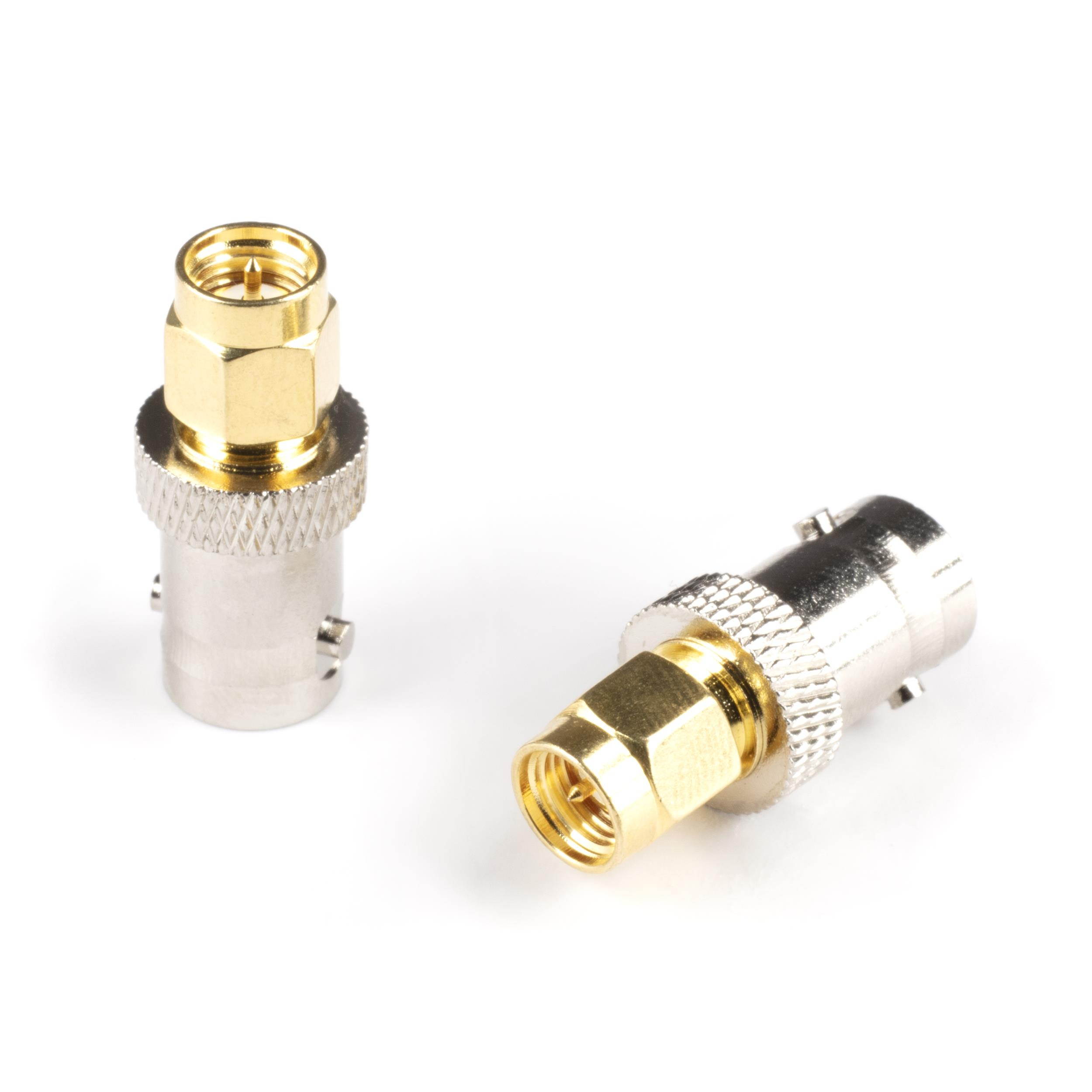 THE CIMPLE CO - Gold SMA Male to BNC Female Adapter | 10 Pack Coupler | Male to Female Coaxial (RF) Connector, Compatible with RF, SDI, HD-SDI, CCTGV, Camera
