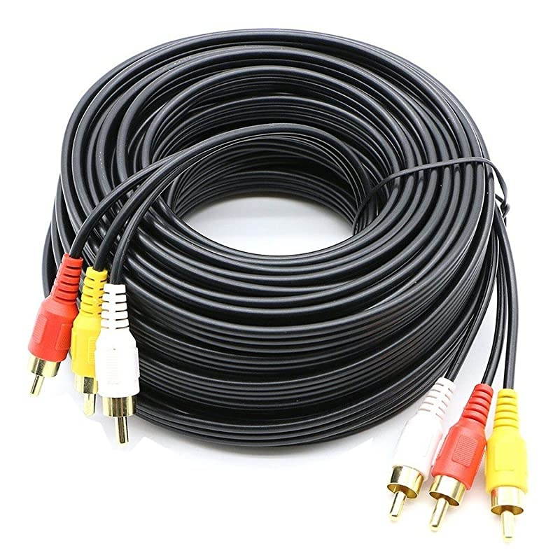 Video CableComposite Cord 100 ft RCA to RCA MMx3AV Cable for TVDVDVCD etd