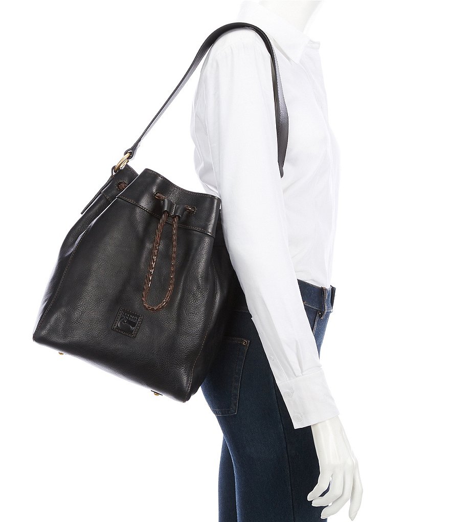 Dooney & Bourke Saffiano Collection Drawstring Bucket Bag