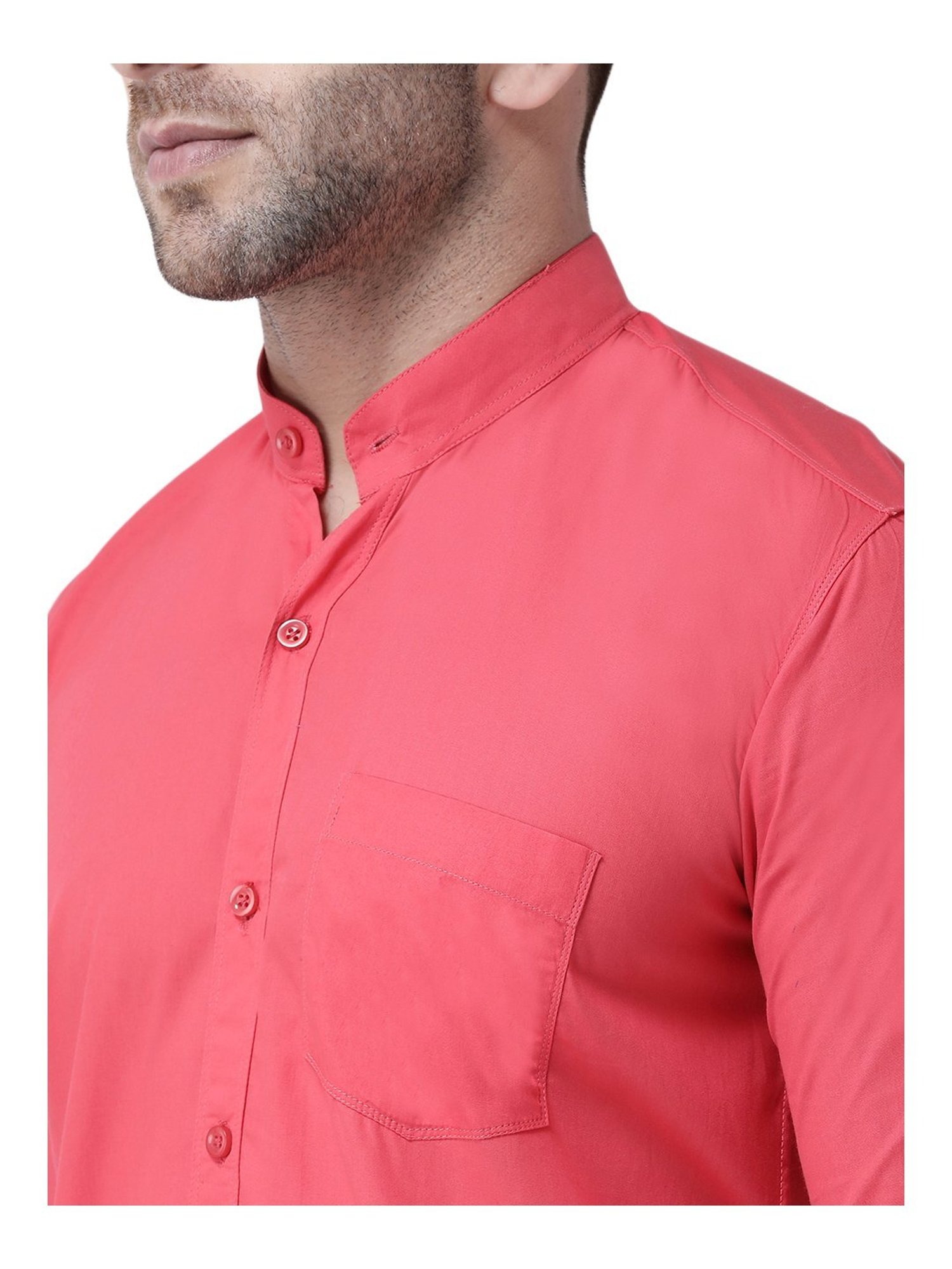 Hang Up Red Cotton Slim Fit Shirt