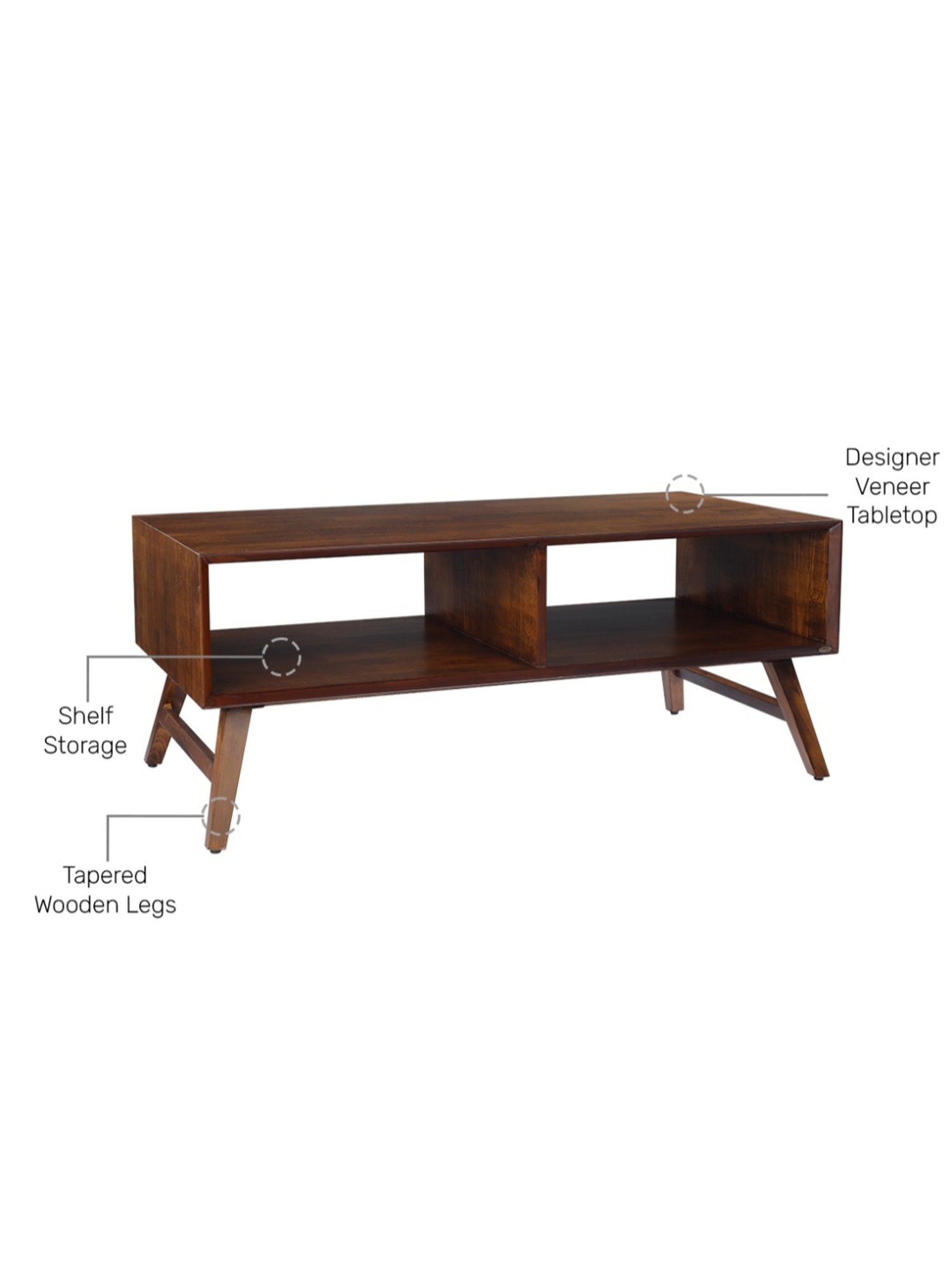 Durian Bassett Brown Solid Wood Coffee Table