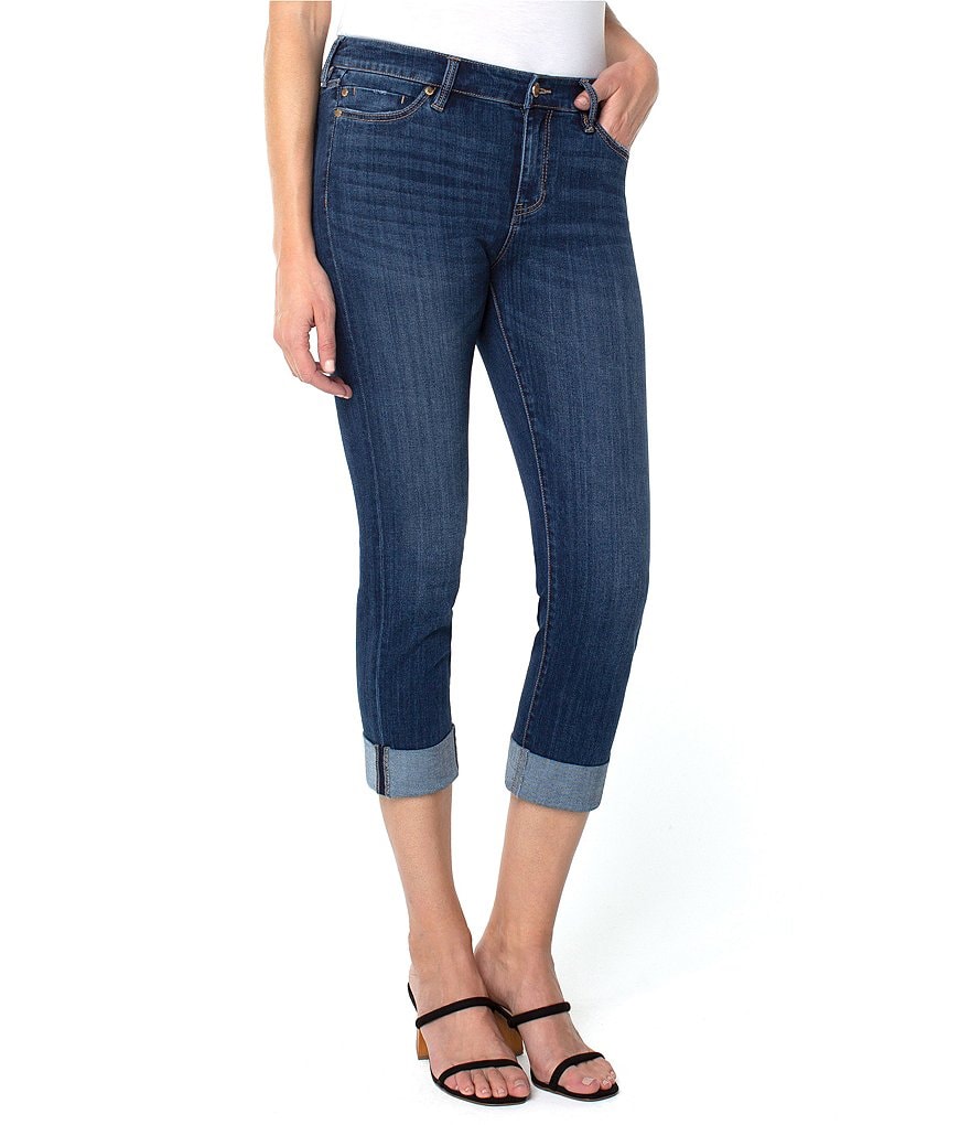Liverpool Los Angeles Charlie Crop Wide Rolled Cuff Jeans
