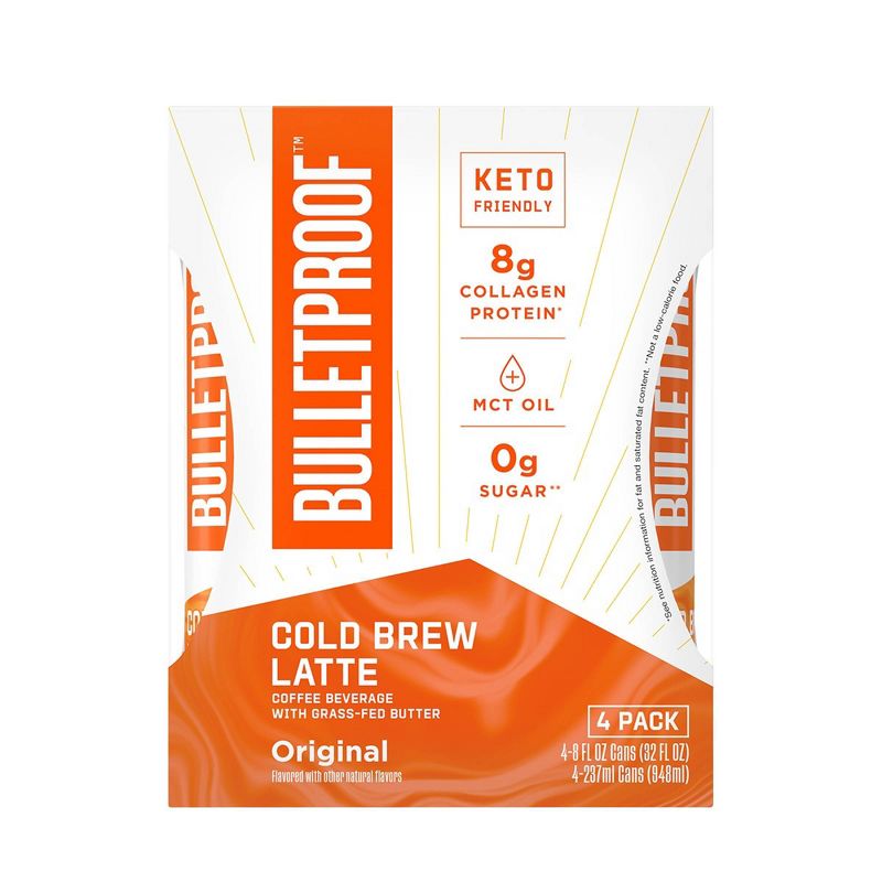 Bulletproof Cold Brew Coffee Original + Collagen - 4pk