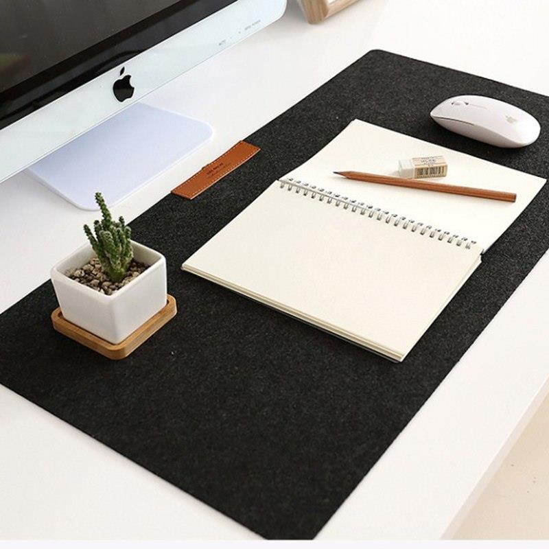 70*33cm Mouse Pads Simple Warm Office Table Computer Desk Keyboard Game Mouse Mat Wool Felt Mouse Pad Black Grey Blue