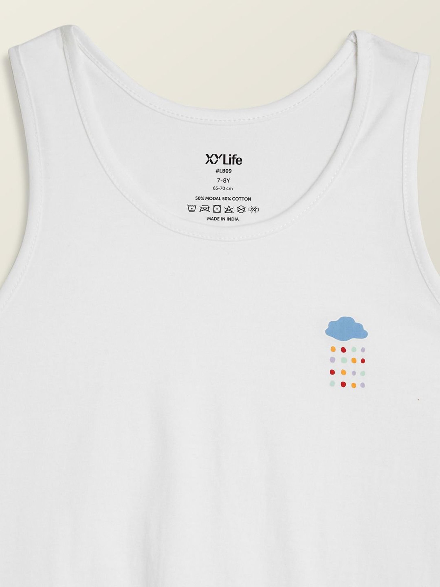 XY Life Kids White Relaxed Fit Vests