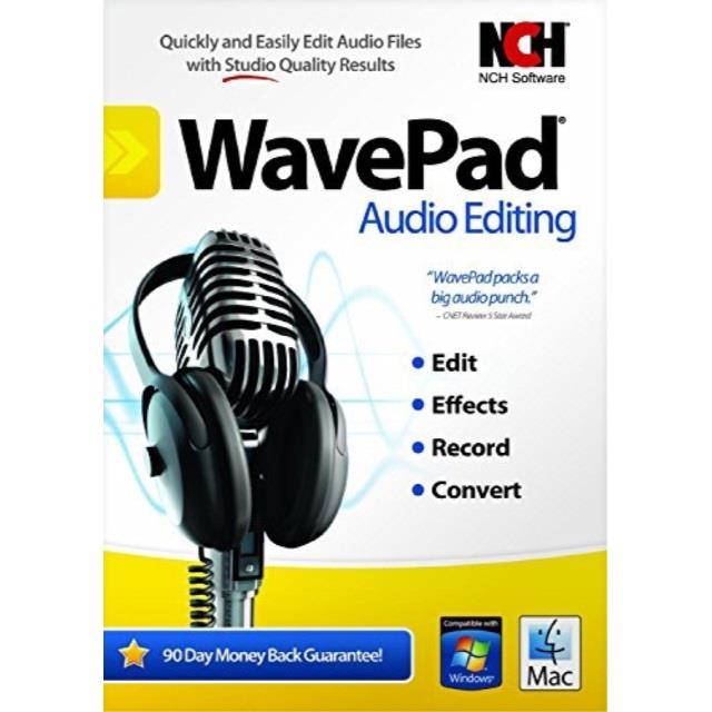 wavepadtm 5 audio editor, for pc/mac, traditional disc