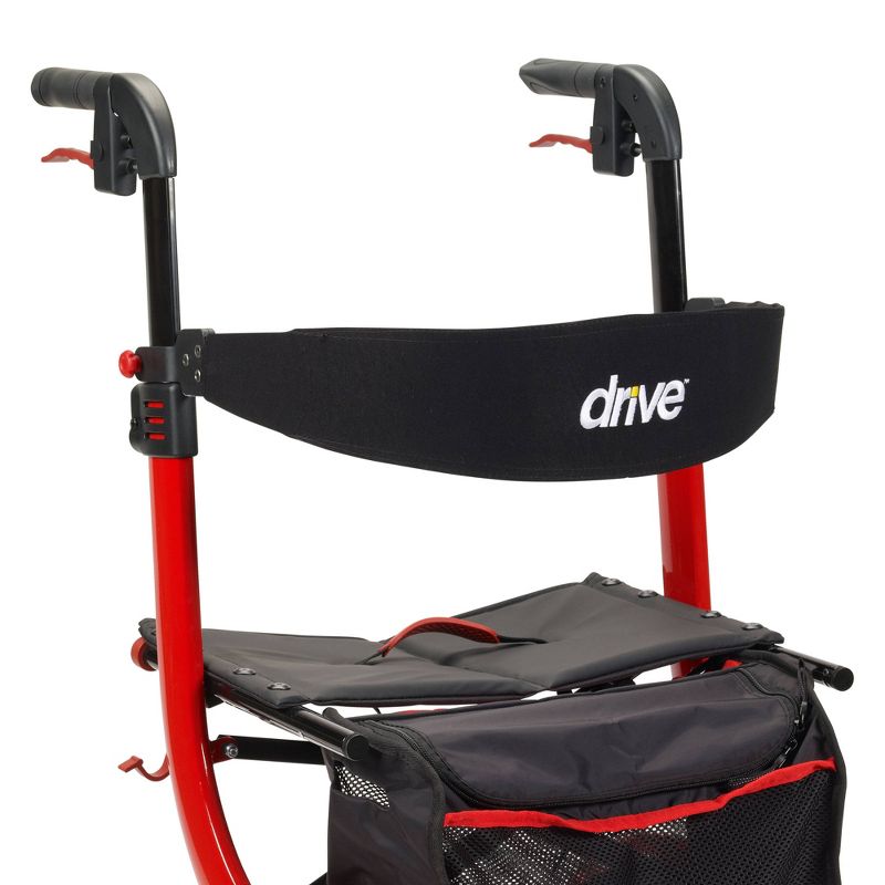 Drive Medical Nitro Euro Style Walker Rollator, Red